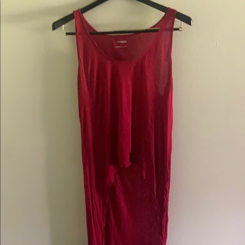 Express red high low tank